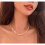 Lem Trend Pearl Choker Necklace 6mm Handpicked Pearl Tiny Dainty Necklace Fashion Jewelry Gifts for Women Girls