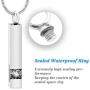 LYFML Crystal Cremation Jewelry Urn Cube Memorial Ashes Necklace Pendant Keepsake, White Birthstone Series