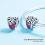 NINGAN Birthstone Openwork Heart Bead Charms 925 Sterling Silver Fits European Charm Bracelets Necklaces NINGAN Birthstone Openwork Heart Bead Charms 925 Sterling Silver Fits European Charm Bracelets Necklaces