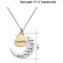 NEWNOVE I Love You to The Moon and Back Pendants Necklace Best Christmas Birthday Gifts for Mom Daughter Grandma Granddaughter Niese Aunt Wife Girlfriend Sister