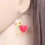 NEWEI Acrylic Sweet Cartoon Prince Frog Heart Earrings Drop Dangle Fashion Animal Jewelry for Women Girls Teens Gift Charms NEWEI Acrylic Sweet Cartoon Prince Frog Heart Earrings Drop Dangle Fashion Animal Jewelry for Women Girls Teens Gift Charms
