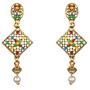 Efulgenz Indian Bollywood Antique Gold Plated Wedding Faux Pearl Crystal Kundan Dangle Jhumka Jhumki Earrings Jewelry Set
