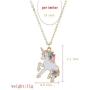 Unicorn Necklace Rainbow Unicorn Necklace Pendant Jewelry Gifts for Girls Best Friend Granddaughter Christmas Birthday Gifts Alloy Metal