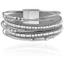 TSANLY Multi-Layer Leather Bracelet Bohemian Bangle with Alloy Magnetic Clasp Braided Wrap Cuff Bangle Jewelry for Women