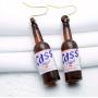 TIANHONGYAN 3 Pairs Creative Funny Resin Beer Bottle Soju Dangle Drop Earrings Set for Women Girls Pub Party Unique Bottle Dangle Earring Jewelry Gifts