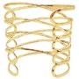 The Woos 3 Pcs Coil Upper Arm Cuff Open Arm Bracelet Gold Tone Adjustable Metal Punk Filigree Swirl Boho Armband Bangle Arm Band Jewelry