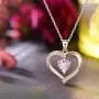 ✦Gifts for Mothers Day✦ Forever Love Heart Necklace Jewelry 18K White Gold/ Rose Gold Plated 925 Sterling Silver Birthstone Pendant Necklace with 5A Cubic Zirconia Birthday Gifts for Women and Girls ✦Gifts for Mothers Day✦ Forever Love Heart Necklace Jewelry 18K White Gold/ Rose Gold Plated 925 Sterling Silver Birthstone Pendant Necklace with 5A Cubic Zirconia Birthday Gifts for Women and Girls