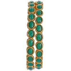 Efulgenz Indian Style Bollywood Gold Plated Crystal Rhinestone Faux Kundan Stone Wedding Bridal Bracelet Bangle Set Jewelry