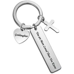 SIDIMELO Goddaughter Gifts You are More Loved Than You Know Goddaughter Jewelry First Communion Gift Adult Bapitism Gift Stainless Steel
