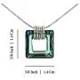 Stera Jewelry Sterling Silver Necklace Made with Swarovski Bermuda Blue or AB Square Crystal Pendant Stera Jewelry Sterling Silver Necklace Made with Swarovski Bermuda Blue or AB Square Crystal Pendant