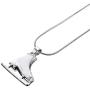 TEAMER 3D Turquoise Crystal Ice Skate Necklace Figure Skating Pendant Skater Necklace Jewelry Gifts for Teens Girls Women
