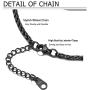 PROSTEEL Stainless Steel Celtic Knot Necklace, Black/18K Real Gold Plated, Irish Jewelry for Men Women, 22-24 Inch Adjustable, Come Gift Box
