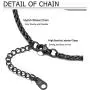 PROSTEEL Stainless Steel Celtic Knot Necklace, Black/18K Real Gold Plated, Irish Jewelry for Men Women, 22-24 Inch Adjustable, Come Gift Box