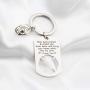 FUSTMW Firefighter Gift Keychain Necklace Matching Set Fireman Jewelry Gift for Firefighter Wife, Girlfriend, Mom, Daughter May God Protect You from Harm