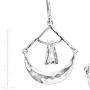 Silpada Swing By Movable Open Drop Earrings in Textured Sterling Silver