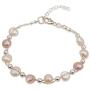 Entwined Cultured Pearl and Sterling Silver Beads 17.7'' Chain Necklace or 7.3'' Bracelet with Bonus Sterling Pearl Studs