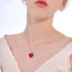 Shahd Women Necklace Love Heart Pendant Necklace Guardian Angel，Crystal with Gift Box Mother Day Gifts for Her Women Party/Anniversary Day/Birthday 18''+2'' Extender