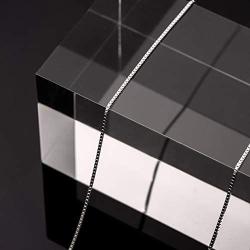 Authentic Solid Sterling Silver Box Chain Necklace 1MM - 3MM, Thin & Strong, Box Chain Sterling Silver, Silver Necklace for Men & Women, Made In Italy, Next Level Jewelry