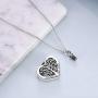 POPKIMI Urns for Human Ashes Sterling Silver Urn Necklace Cremation Jewelry Memorial Pendant with Fill Kit