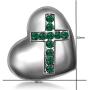 JMQJewelry Cross Religious Religion Heart Religious Birthstone Charms for Bracelets Mothers Day Women Jewelry