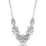 Steve Madden Silver-Tone Flower Cluster Design Bib Statement Rhinestone Necklace for Women Steve Madden Silver-Tone Flower Cluster Design Bib Statement Rhinestone Necklace for Women
