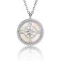 Compass Necklace for Women Teen Girls 925 Sterling Silver Vintage Nautical Travel Compass Pendant Necklace Jewelry Back to School Gifts