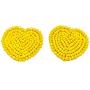 Statement Beaded Earrings - Bohemian Handmade Seed Bead Mini Heart Dangle Earrings Gift for Women Girls