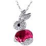 Bunny Necklace for Girls/Women - Silver Rabbit Pendant - Easter Necklace for Women - Easter Bunny Jewelry Gifts for Girls - Easter Jewelry for Girls - Silver with Rhinestones - Mall of Style