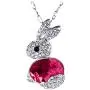 Bunny Necklace for Girls/Women - Silver Rabbit Pendant - Easter Necklace for Women - Easter Bunny Jewelry Gifts for Girls - Easter Jewelry for Girls - Silver with Rhinestones - Mall of Style