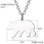 WPFdesign Stainless Steel Bear Necklace Jewelry Pendant