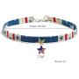 Olbye Patriotic Necklace Choker USA Charm Necklace Jewelry for Women and Girls Simple Minimalist Necklace