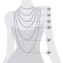 Belinda Jewelz 925 Sterling Silver stamped Loose Rope Chain Necklace 1.35 mm in width, Round Flexible Necklace 16-24inch in Length