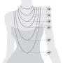 Belinda Jewelz 925 Sterling Silver stamped Loose Rope Chain Necklace 1.35 mm in width, Round Flexible Necklace 16-24inch in Length Belinda Jewelz 925 Sterling Silver stamped Loose Rope Chain Necklace 1.35 mm in width, Round Flexible Necklace 16-24inch in Length