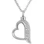 CharmSStory Clear White Synthetic Crystal Heart Urn Necklace for Ashes Cremation Memorial Keepsake Pendant CharmSStory Clear White Synthetic Crystal Heart Urn Necklace for Ashes Cremation Memorial Keepsake Pendant