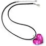 Suvani Jewelry Hand Blown Venetian Murano Glass Rose Pink Heart Shaped Pendant Necklace, 18-20 inches Suvani Jewelry Hand Blown Venetian Murano Glass Rose Pink Heart Shaped Pendant Necklace, 18-20 inches