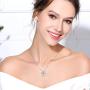 Heart Sterling Silver Necklace for Women CELESTIA CZ Heart Pendant I Love You to The Moon and Back Necklaces, Birthday Gifts - 18'' chain