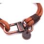 Mens Wide Craftman Leather Bracelet Handcrafted in USA - Light Brown