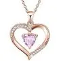 ✦Gifts for Mothers Day✦ Forever Love Heart Necklace Jewelry 18K White Gold/ Rose Gold Plated 925 Sterling Silver Birthstone Pendant Necklace with 5A Cubic Zirconia Birthday Gifts for Women and Girls ✦Gifts for Mothers Day✦ Forever Love Heart Necklace Jewelry 18K White Gold/ Rose Gold Plated 925 Sterling Silver Birthstone Pendant Necklace with 5A Cubic Zirconia Birthday Gifts for Women and Girls