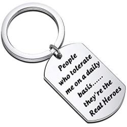 KEYCHIN People Who Tolerate Me On A Daily Basis Keychain Family Established Gift Best Friend Jewellery