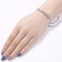 Newshe Adjustable Bracelets for Women 925 Sterling Silver Tennis 18k White Cubic Zirconia Friendship