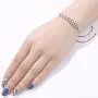 Newshe Adjustable Bracelets for Women 925 Sterling Silver Tennis 18k White Cubic Zirconia Friendship
