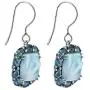 YoTreasure 13.39 Cts. Larimar London Blue Topaz 925 Sterling Silver Earrings