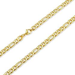 West Coast Jewelry | Crucible Stainless Steel Figaro Chain Necklace - 24''