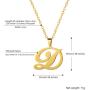 PROSTEEL Stainless Steel Initial Name Necklace, A to Z Initial Letter Personalized Necklaces for Men Women, Gold/Silver/Black Tone, 20inch-22inch Adjustable, Come Gift Box