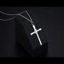 Easter Gifts Women Mens Cross Necklace 925 Sterling Silver Unisex Crufix Necklaces for Boys Girls with Strong 24 Inches Long Chain Jewelry