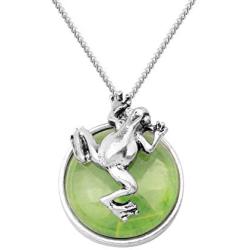 SEIRAA Frog Necklace Green Frog Toad Pendant Frogs Lover Gift Frogs Jewelry for Frog Enthusiasts