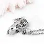 Fish Shape Cremation Jewelry for Ashes Stainless Steel Memorial Urn Necklace for Women Men Keepsake Jewelry Gift