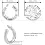 Urboon Chunky Hoop Earrings for Women, Lightweight open Hoops for Girls 14k gold plated 5mm Thick Hypoallergenic Loop Earrings.