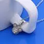 Dainty 100% 925 Silver Necklace for Women & Girl - Cute Mickey Pendant Necklace - Solid Silver Choker Chain 17inch - Fine Jewelry Gift Dainty 100% 925 Silver Necklace for Women & Girl - Cute Mickey Pendant Necklace - Solid Silver Choker Chain 17inch - Fine Jewelry Gift