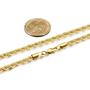 FIBO STEEL 18k Real Gold Plated 2.5-8 MM Stainless Steel Mens Womens Necklace Twist Rope Chain, 16-36 inches